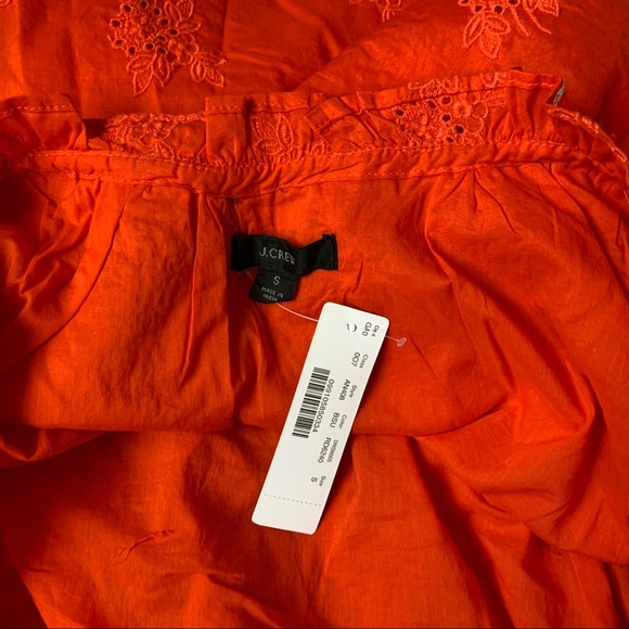 NWT$88 J. Crew floral eyelet square neck top S - Picture 6 of 7